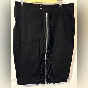 2x Sexy, Lucky Thirteen back lace zip back naughty  pencil skirt